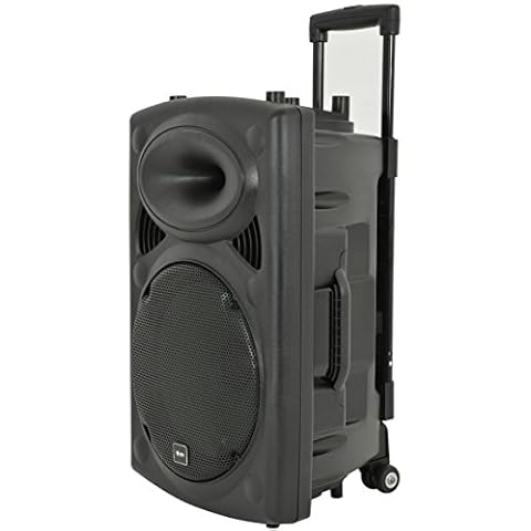Altavoz portátil de 200 W con micrófono inalámbrico QTX Cover