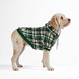 Spark Paws Dog Hoodie – Premium Dog Sweater for Small, Medium, and Large Dogs | Warm Outfits for French Bulldogs, Pitbull, Puppy, Winter Jacket Alternative - Green Plaid - 2XL