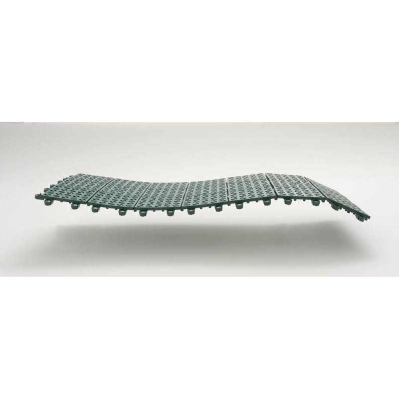 Set da 9 Piastrelle Flessibili in Plastica 55,5 x 55,5 cm da esterno, drenanti e autobloccanti Colore Verde