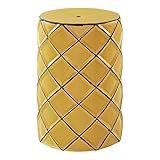 MOTINI Heavy Duty Ceramic Stool Garden Stool for Indoor Outdoor Decorative Side Table, 17.5' H x 12'...
