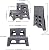 Bee Neat 2 Step Folding Step Stool for Adults & Kids - Foldable Stool for Office, Garage, Library, Closet, Bathroom and Porch – Collapsible Step Stool Ladder Supports 300lbs - Industrial - Gray
