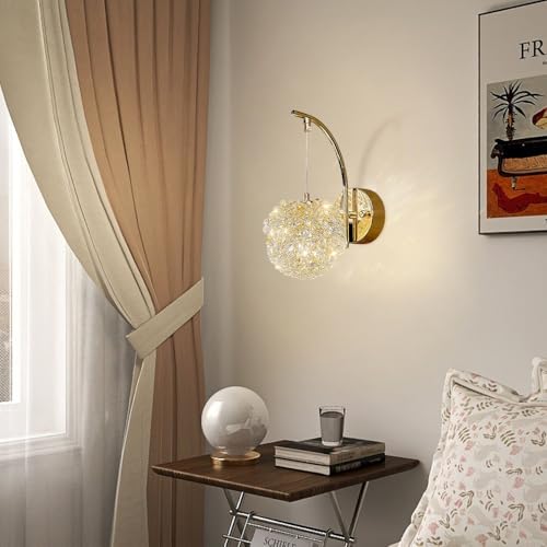 Lámpara de pared decorativa junto a la cama para dormitorios elegantes 7