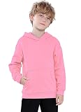 JIAHONG Kids Fashion Sweatshirts Soft Brushed Fleece Pullover Hoodie Casual Hooded Sweatshirts for B