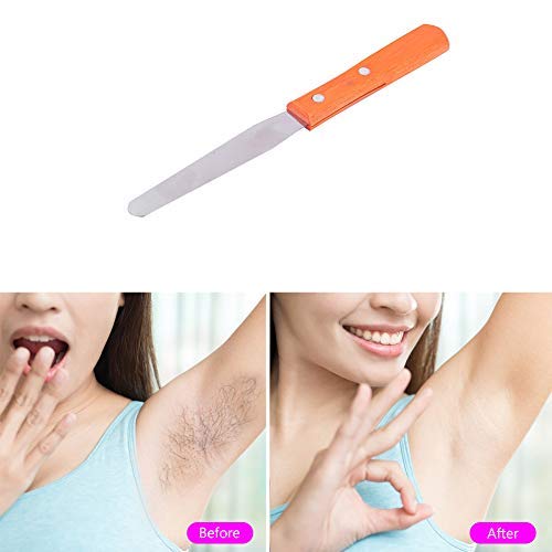 Mavis Laven Metal Straight Stainless Waxing Spatula Wax Applicator Spatula Wooden Handle Craft Stick For Body Hair Removal #TOP2