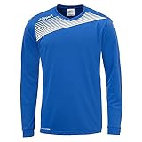 uhlsport Herren Trikot Langarm Liga 2.0, azurblau/weiß, 128, 100328406
