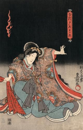 Impresión Ukiyo-e sobre lienzo de Utagawa Kunisada, arte elegante de 60x90cm para pared