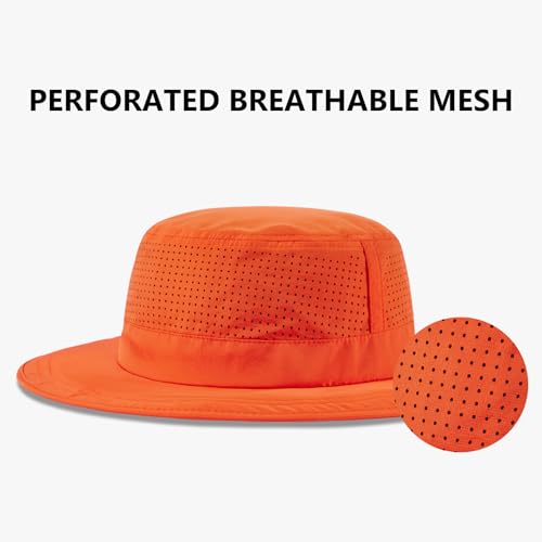 Image of UPF 50+ Bucket Sun Hat with Laser Perforated Mesh Cooling Adjustable Breathable Lightweight for Outdoor Men Women