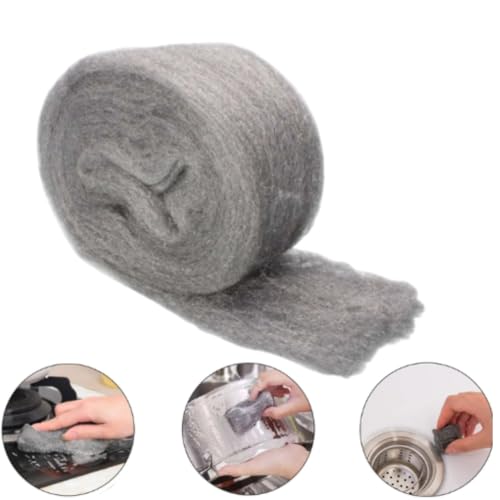 Image of Amazon Steel Wool Roll 4 Inch x 10 Feet | Heavy-Duty Grade for Cleaning, Polishing, Rodent Blocking, and DIY Repairs | Flexible, Multipurpose Metal Mesh for Home & Industrial Use