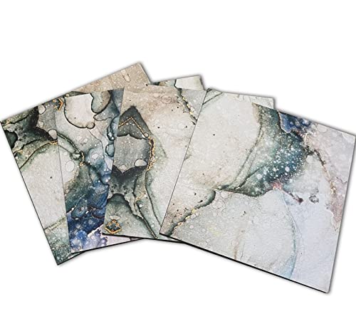 Weimeisc 24-Sheet Peel And Stick Backsplash, Self-Adhesive 3D Wall Tiles Decorative Wall Panels, Wallpaper For Bedroom, Living Room (White And Green Print) #TOP16