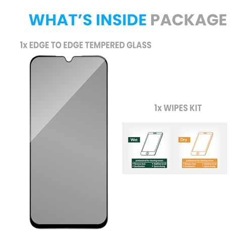 Image of FIRST MART Privacy Tempered Glass for Redmi A7 Pro, Redmi 15C & Poco C85x | Anti-Spy Screen Protector, Edge-to-Edge 9H Scratch Protection, Case-Friendly, Bubble-Free | Pack of 1