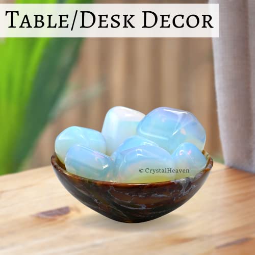 Image of Crystal Opalite Healing Tumbled Stone, Natural Polished Crystals for DIY Crafts, Manifestation, Meditation, Pooja Feng Shui and Reiki Healing (30 Grams)