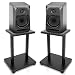 13” Quad Speaker Stands (Pair) - Universal Heavy Duty Steel Base Top Plates & Vertical Columns w/Adjustable Spikes Perfect for Home Surround Sound System Bookshelf & Satellite Speakers - Pyle PSTND18