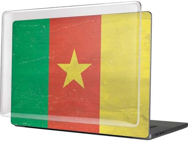 Skinit Case + Skin Compatible with MacBook Pro 16in (2021) Originally Designed Cameroon Flag Distressed Design