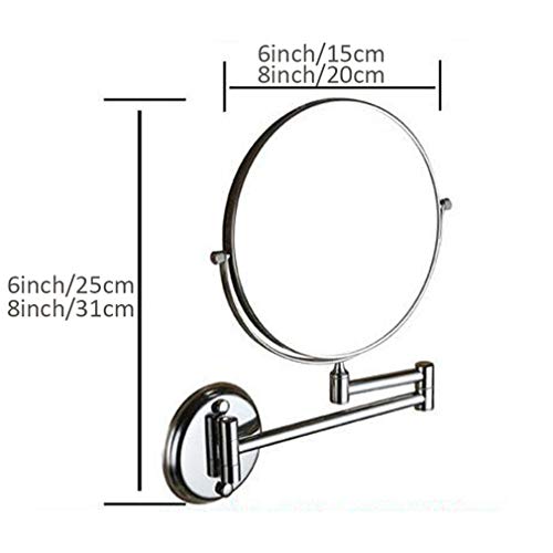 Miroir cosmétique extensible double face argenté au design épuré - 3