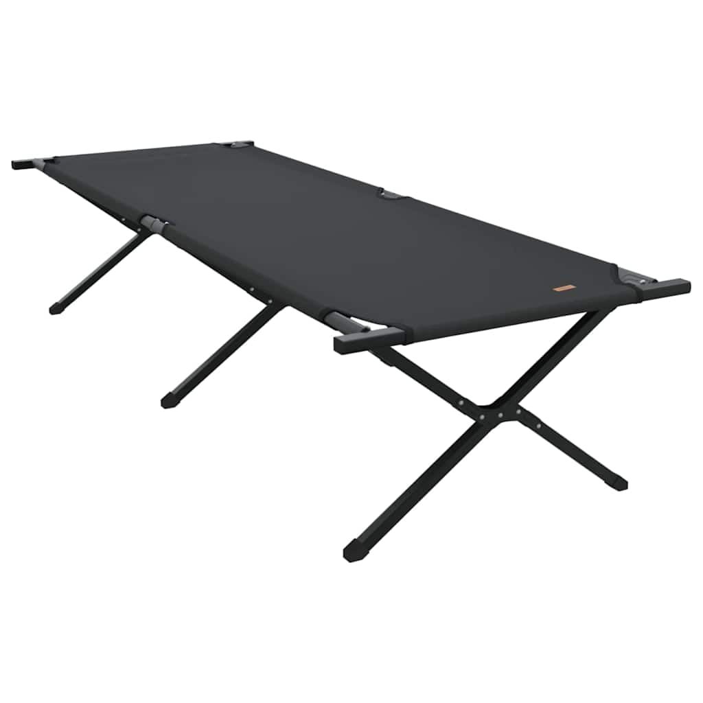 INLIFE Klapp Schlafbett fürs Camping 2 pcs Schwarz Ox Stoff,Sportartikel,Outdoor-Aktivitäten,Camping & Wandern,Camping-Möbel,Feldbetten,Schwarz,17.4 KG,42003193