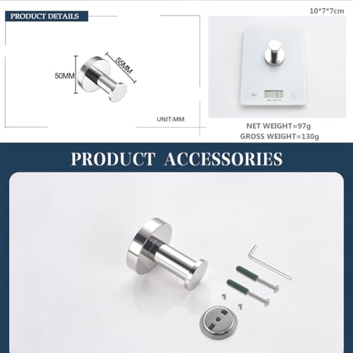 Porte-serviettes et brosse WC inox chromé suspendu