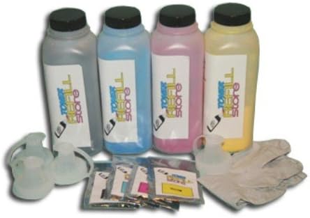 Toner Refill Store ™ 4 Pack Toner Refill with Reset Chips for HP Color Laserjet 3000, Q7560A, Q7561A, Q7562A, Q7563A
