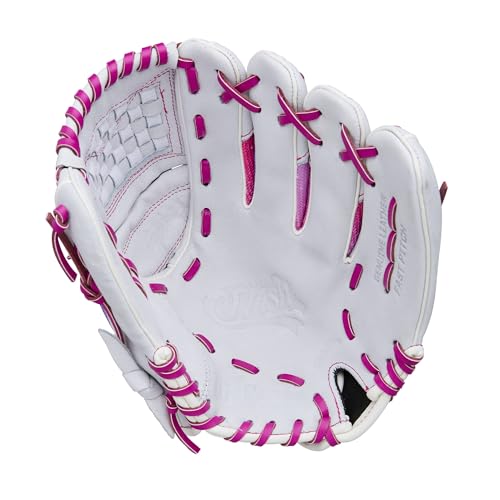 Wilson 2026 A440 Flash 11.5" Fastpitch Softball Glove - Left Hand Throw, White/Flamingo Pink by WILSON - Image 3