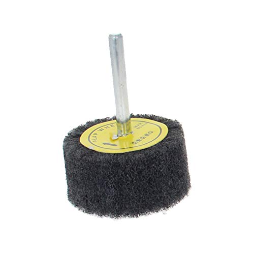 Utoolmart 6mm Shank 2 inch Dia 800 Grit Cylindrical Head Nylon Fibre Abrasive Flap Wheel Gray 4pcs