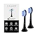 Sparx - Toothbrush Replacement Heads, Brush Heads with Blue Light Therapy for Gum Care, Replacement Brush Heads, Black, 2 Pack