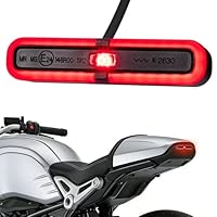 evermotor Mini LED Rücklicht Motorrad mit Bremslicht, 6-12V, M19 E-zertifiziert, IP67 Wasserdicht, 900mm Kabel, Einfache Montage für Motorräder, E-Bikes und Fahrräder