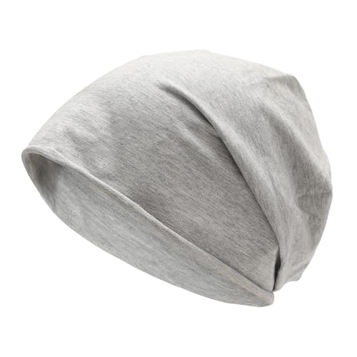 Image of ZLYC Cotton Thin Slouchy Beanie Hat for Men Women Fashion Soft Stretch Knit Skull Cap