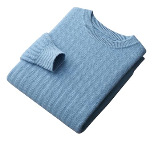 Pull col rond homme en cachemire à carreaux pour l'automne hiver