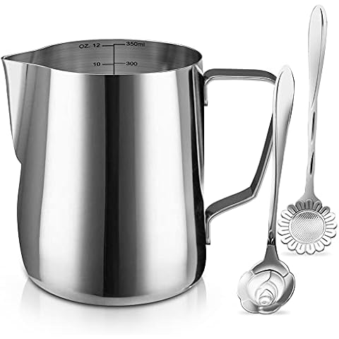 Jarra para leche espumosa de acero inoxidable SIKEMAY Cover