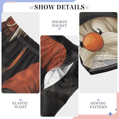 Gnome Pumpkins Print Boys Long Pants Soft Trousers Elastic Waist Kids Lounge Bottoms with Pockets S-XL4