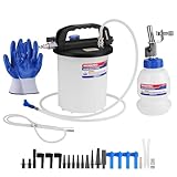 WORKPRO 3L Vacuum Brake Bleeder Kit, Pneumatic Brake Bleeder for One Person, with 1L Brake Fluid Refill Bottle, 22 Adapters, Air Coupler & Gloves, Brake Bleeding Tool for Various Vehicles, Motorcycles