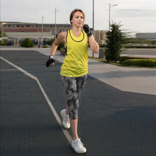 GAYHAY High Waisted Capri Leggings for Women - Soft Slim Yoga Pants for Running Cycling Workout2