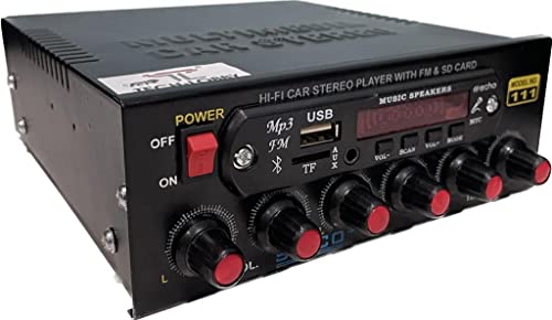 Image of TradeZ TDA 4440 Dual IC 12V DC Support AMPLFIEIR with Remote USB,BLUTHOOTH,AUX,MMC,FM 1000 WATT PMPO HIGH STERIO Support Universal Fitting for CAR,Truck,Tractor,Tempo,Autos ETC.