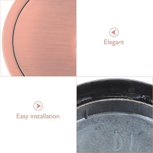 Healifty 3pcs Cubre Orificios para Cables de Aleación de Zinc para Escritorio, Forma Redonda, Gran Capacidad y Fácil Instalación, para Manejo de Cables de Computadora y Oficina miniatura 3