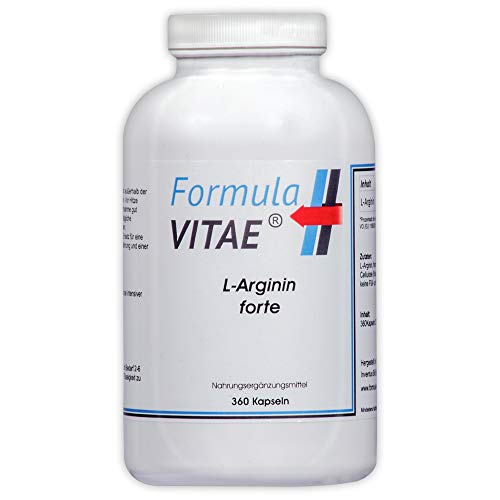 L-Arginin Base - HOCHDOSIERT - 100% REINES, BIOAKTIVES und VEGANES L-Arginin - Hypoallergen - 360 Vegi - Kapseln - 4200 mg - NO Booster - Fördert die
