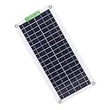 Haofy 30 W 18 V Monokristallines Solarpanel, Tragbares Kit mit Stabiler Leistung für Auto, Wohnmobil, Marine, Boot, Landwirtschaft Im Freien, Notfalleinsatz, Tourismus, Geeignet Zum Aufladen von