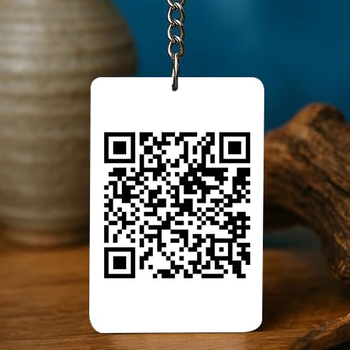 Image of Customized personalized Double Side Keychain With QR And Image | Best gift for couple