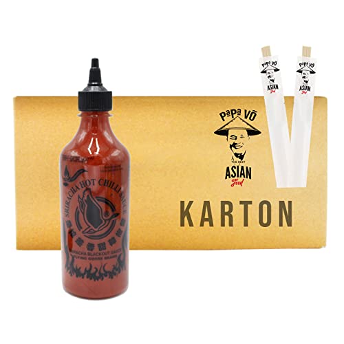 12er Pack (12x455ml) Flying Goose Sriracha Blackout Scharfe Chilli Sauce (Papa Vo®) 12er Pack (12x455ml) Flying Goose Sriracha Blackout Scharfe Chilli Sauce (Papa Vo®)