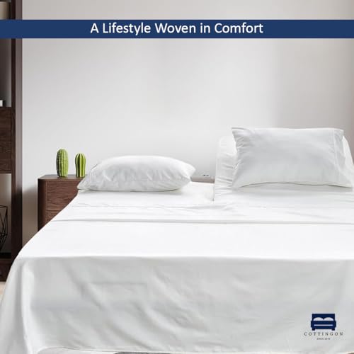 Cottingon Egyptian Cotton Sheet Set White thumbnail 4