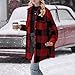Red Teen Girls Long Sleeve Jacket Shacket Outerwear for Women Turtle Neck Plaid Thermal Fuzzy Winter Fall Jackets Button 2026 Clothes Fashion Country Concert Y2K XL