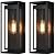 Slypadan 19" Outdoor Wall Lights, 2 Pack Large Size Matte Black Outdoor Sconce Lights with Clear Glass Shade, Waterproof Porch Lighting Exterior Light Fixture for Front Door, Garage