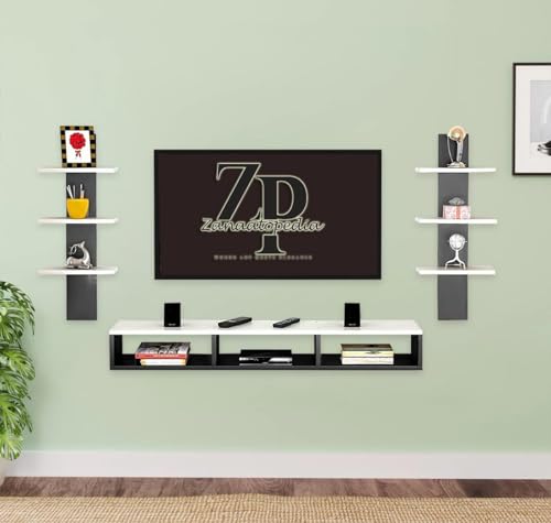 Zanaatopedia TV Entertainment Unit for Living Room/TV Stand Wall Mount/Engineered Wood TV Panel/Set-Up Box Holder/TV Unit for Home/TV Cabinet for 43″ LCD(Tv Unit 32 Inches (Dark Blk & Wht)) Zanaatopedia TV Entertainment Unit for Living Room/TV Stand Wall Mount/Engineered Wood TV Panel/Set-Up Box Holder/TV Unit for Home/TV Cabinet for 43″ LCD(Tv Unit 32 Inches (Dark Blk & Wht))