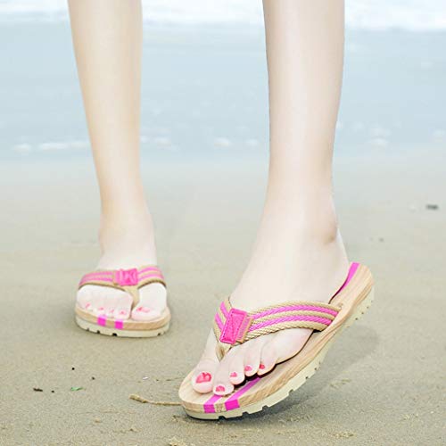 Eagsouni Men'S Women'S Flip Flops Casual Comfort Thong Sandals Non-Slip Slippers For Beach Pink thumb #6