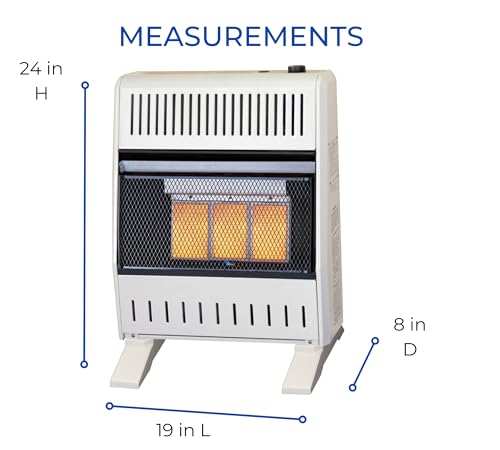 Image of ProCom Heating Liquid Propane Ventless Infrared Plaque Heater With Base Feet - 15,000 BTU, T-Stat Control - Model# ML150TPA-B