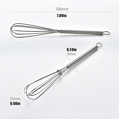 ddq Wisk Whisk Stainless Steel Mini Spring Handle Hand Mixer Small Cream Mixer Household Kitchen Tool Mixer