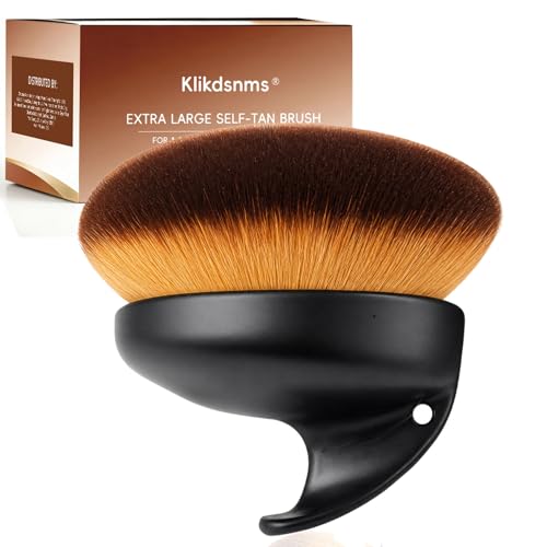 Image of Extra Large Body Make Up Brush for Self Tanner & Body Makeup, Soft Dense Bronzer Brush for Legs, Back & Face, Wet Dry Foundation Applicator with Ergonomic Handle