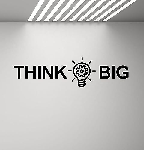 Sticker mural moderne Think Big noir pour motiver les élèves dans une école