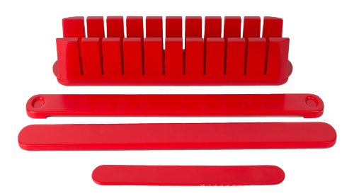Architec Five Minute Stackable Appetizer Maker, Red, BPA-Free, Dishwasher Safe
