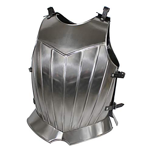 Armor Venue Fluted Gothic Breastplate - Medieval Armor One Size - Silver #TOP1