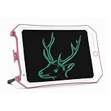 Spring&8.5 inch Writing &Drawing Board Doodle Board Toys for Kids, Birthday Gift for 4-5 Years Old Kids & Adults Color LCD Writing Tablet with Stylus Smart Paper (Pink-white-d)