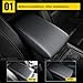 AOMSAZTO Black Leather Armrest Covers for Grand Cherokee 2011-2021 Jeep Console Cushion for Grand Cherokee（not for 2022